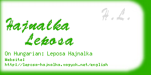 hajnalka leposa business card
